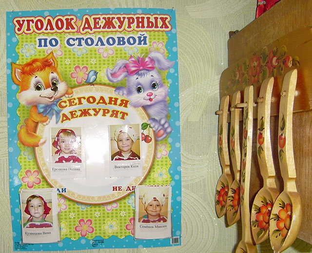 Уголки дежурства в доу